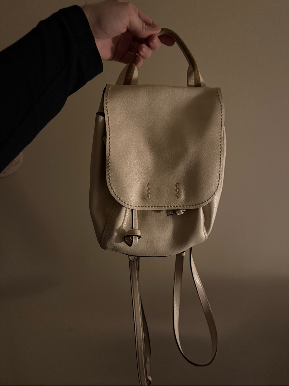 Coach Mini Leather Backpack - Cream